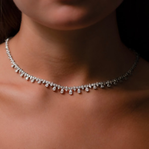 Pear & Marquise Diamond Necklace