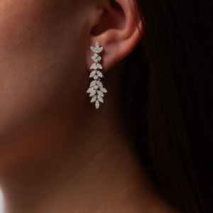 All Jewellery: Marquise Cluster Drop Earrings