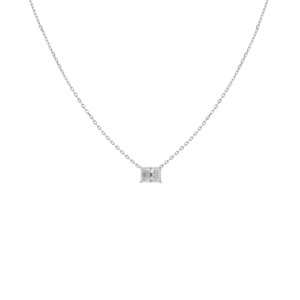 Radiant Fine Diamond Solitaire Pendant (Total 0.25ct)