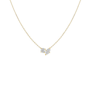 Necklaces Pendants: Round & Marquise Toi Et Moi Pendant (Total 1.00ct)