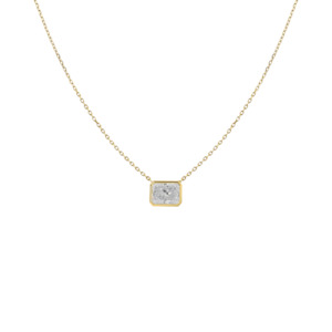 Radiant Fine Diamond Bezel Pendant (Total 0.50ct)