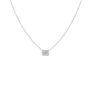 Radiant Fine Diamond Bezel Pendant (Total 0.25ct)