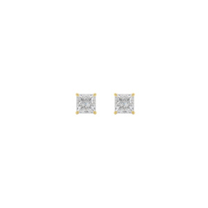 Princess Diamond Stud Earrings (Total 0.30ct)