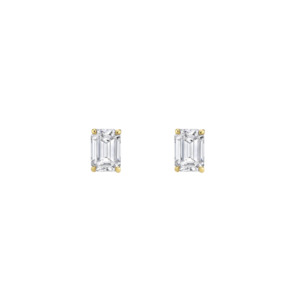 Earrings: Emerald Diamond Stud Earrings (Total 2.00ct)