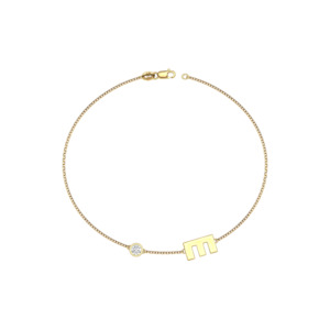 Initial & Diamond Bracelet