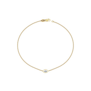 Marquise Diamond Bezel Bracelet(Total 0.15ct)