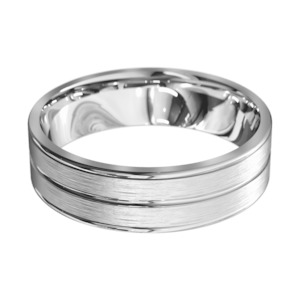 7.00MM Trio Groove Brushed Ring