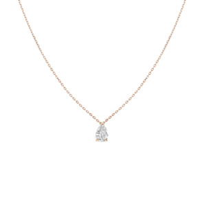 Tear Drop Diamond Solitaire Pendant (Total 0.25ct)