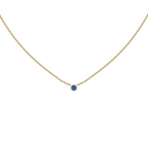 Gifts Under 1500: Blue Sapphire Bezel Pendant (Total 0.15ct)