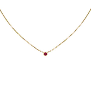 Gifts Under 1500: Red Garnet Bezel Pendant (Total 0.15ct)