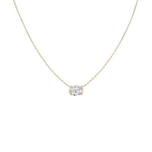 Gifts Under 1500: Oval Fine Diamond Solitaire Pendant (Total 0.25ct)