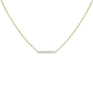 Mini Diamond Bar Necklace