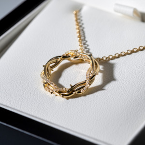 Religious Collection: Diamond Crown of Thorns Necklace