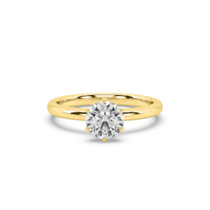 Round Brilliant Cut: Solitaire Round Engagement Ring