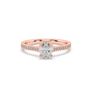 Oval: Oval Pavé Diamond Set Engagement Ring