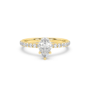 Pear: Pear Diamond Band Engagement Ring