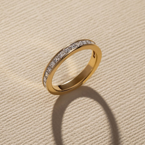 Womens Wedding Bands: Princess Channel Diamond Ring