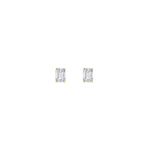 Gifts Under 1500: Emerald Diamond Stud Earrings (Total 0.30ct)