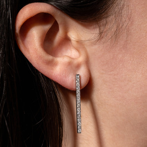All Jewellery: Pave Bar Earrings