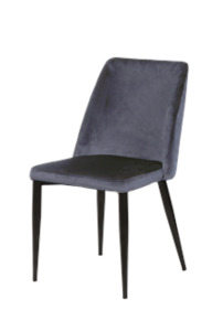Chair: Stellini Dining Chair Grey Velvet