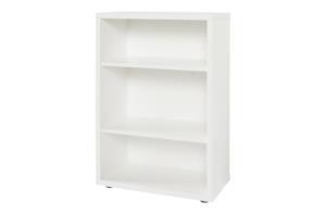 Bookcases: Cosmo Bookcase White - Three Shelves