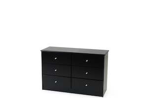 Black Pearl Lowboy - Six Drawers