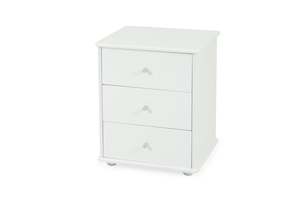 Carnival Bedside White - Three Drawer