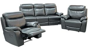 Lounge Suites: Preston Recliner Suite - Three Seater + Recliner + Recliner