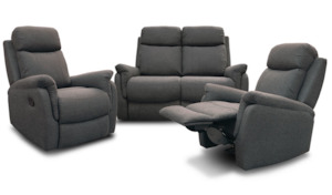 Alani Recliner Suite - Two Seater Recliner + Recliner + Recliner - Midnight