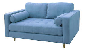 Two Seater: Beau Blue Two Seater Sofa