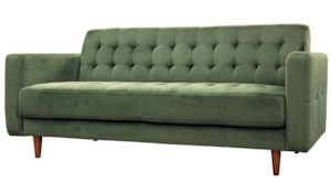 Three Seater: Iris Three Seater Sofa - Green