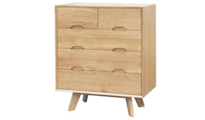 Tallboys: Elm Tallboy - Five Drawers