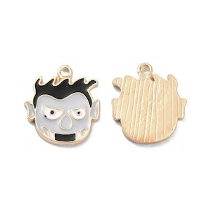 Pendants and Charms: Alloy Enamel Dracula Charm 20mm x 18mm x 1.5mm