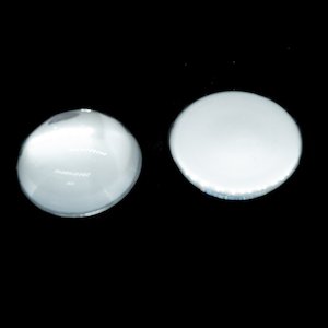 Findings and Components: Transparent Acrylic Cabochons with Back Plated 25mm x 8mm