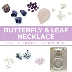 Jewellery Kits: Butterfly & Leaf Necklace Bundle
