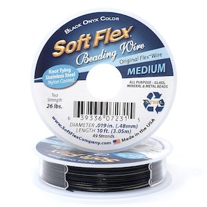 Stringing Material: Soft Flex 49 Strand Medium Beading Wire  0.48mm 3.05m (10ft)