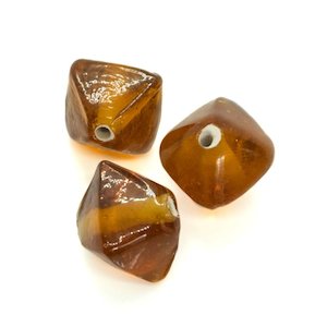 Glass Beads: Indian Glass Lampwork Diamond 12mm x 10mm