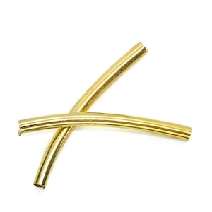 Metal Beads: Curved Tube Beads 25mm x 1.8mm