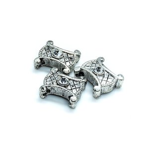 Swarovski Crystal Beads: Spacer Bead with Swarovski Square 11mm x 11mm