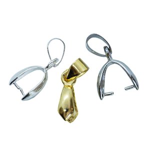 Bails And Pendant Findings: Pinch Bail with Loop 20mm