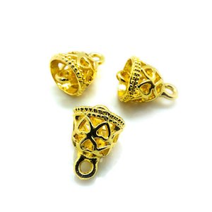 Bails And Pendant Findings: End Cap Bails with Loop 11.5mm x 3mm