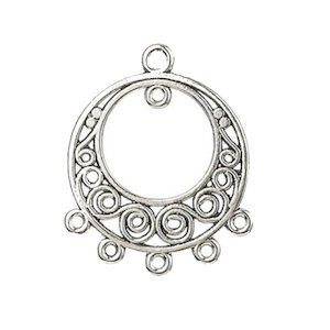 Tibetan Style Alloy Chandelier Connector Lead Free 24mm x 20mm x 1mm