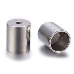 Cord And Ribbon Findings: 304 Stainless Steel Cord Ends, End Caps 7mm x 6mm
