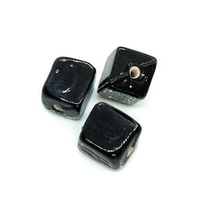 Lampwork Glass Square Bead 10mm x 8mm