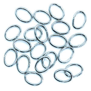 304 Stainless Steel Oval Jump Rings 7.5mm x 5.5mm x 0.8mm