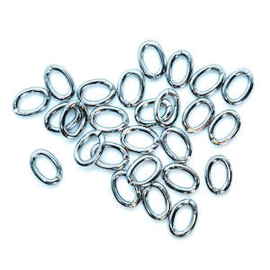 304 Stainless Steel Oval Jump Rings Top Split 6mm x 4mm x 1mm