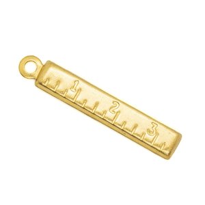 Stamped Ruler Charm 22mm