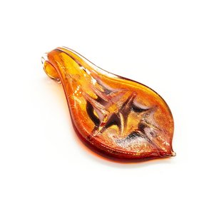 Murano Lampwork Glass Pendant Splash 59mm x 34mm
