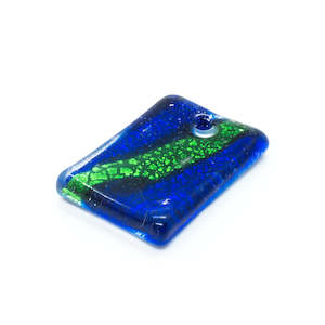 Murano Lampwork Pendant - Rectangle 40mm x 28mm