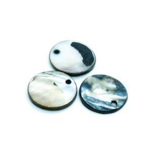 Shell Pendants (Drops) Round 15mm